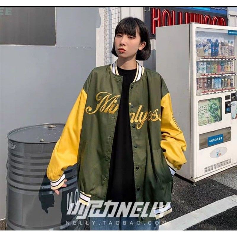 [ORDER] Áo khoác bóng chày ulzzang unisex nam nữ/bomber jacket - Có ảnh thật