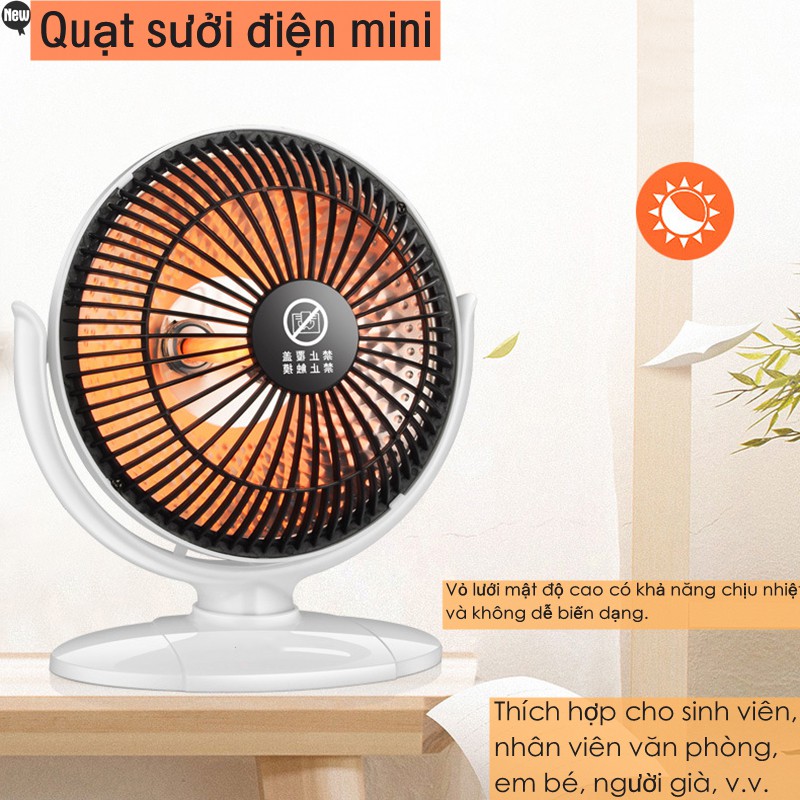 Quạt Sưởi Để Bàn Mini 6 "200W