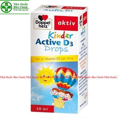 Vitamin Kinder Active D3 drops - Nhập khẩu Aktiv Doppelherz từ Đức, phát triển chiều cao, hấp thụ canxi