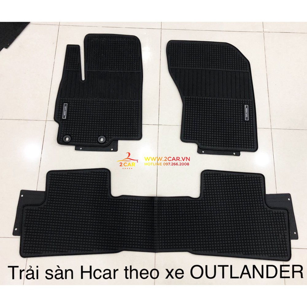 Thảm lót sàn cao su Mishubishi OUTLANDER 2018-2020 cao cấp loại đúc dày theo xe