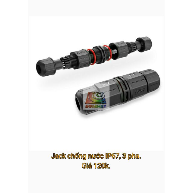 Jack AC/DC 500V ,20A, 3 pha, IP67