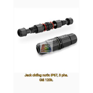 Jack ac/dc 500v ,20a, 3 pha, ip67