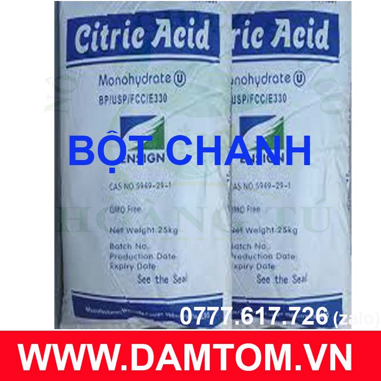 Axit citric monohydrate BP - 1kg bột tạo chua