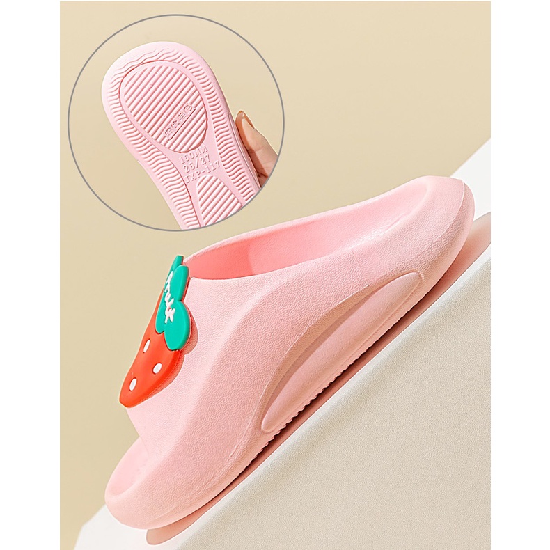 Dép cho bé trai bé gái nhiều màu, nhiều họa tiết Hoa Quả đáng yêu, dép siêu nhẹ chống trơn trượt - TD25