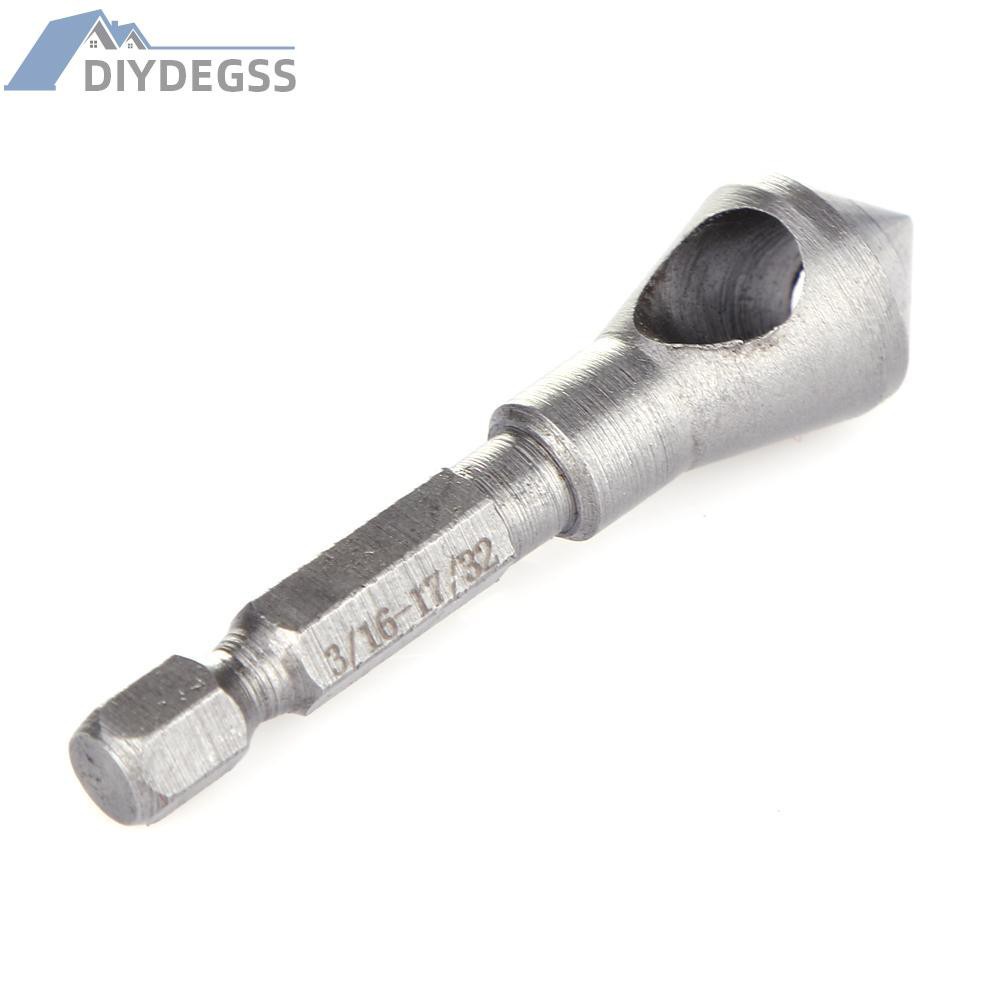 Diydegss2 3PCS HSS Titanium Coated Countersink & Deburring Drill Bit