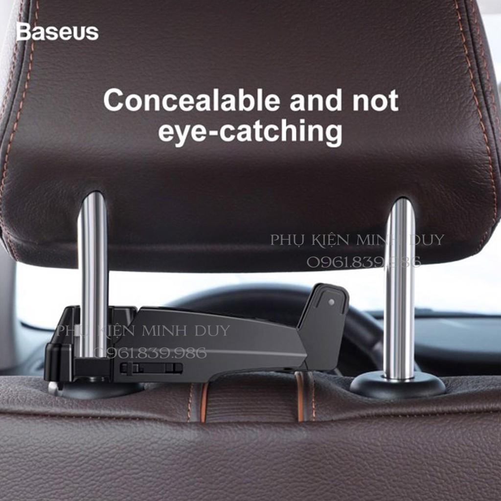 Đế giữ điện thoại gắn lưng ghế trước dùng trên xe hơi Baseus Backseat Vehicle Phone Holder Hook | BigBuy360 - bigbuy360.vn