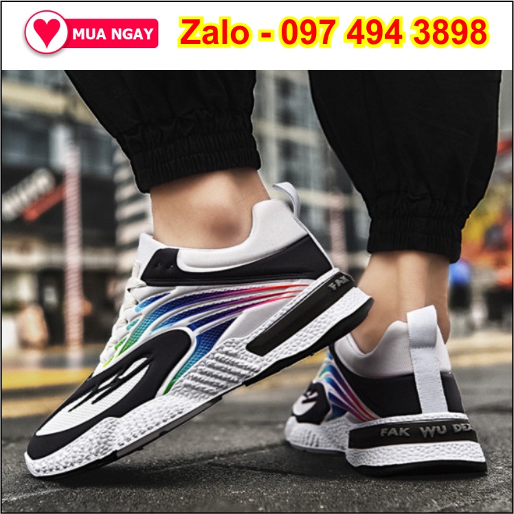 Giày sneaker nam thể thao năng động màu sắc rực rỡ tươi trẻ nhiệt huyết phong cách mạnh mẽ