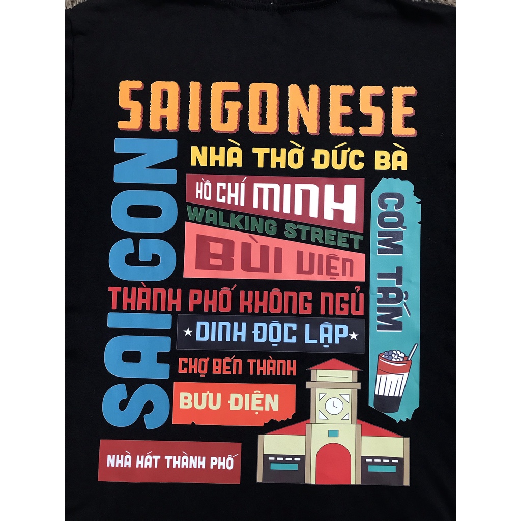Áo Thun Unisex Nam Nữ Oversize Local Brand Tỉnh Thành - SÀI GÒN