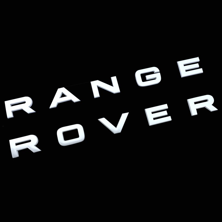 Tem logo chữ nổi RANGE ROVER dán tráng trí xe