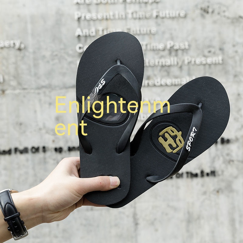 Dép Sandal Xỏ Ngón Chống Trượt In Chữ Thời Trang Dành Cho Nam