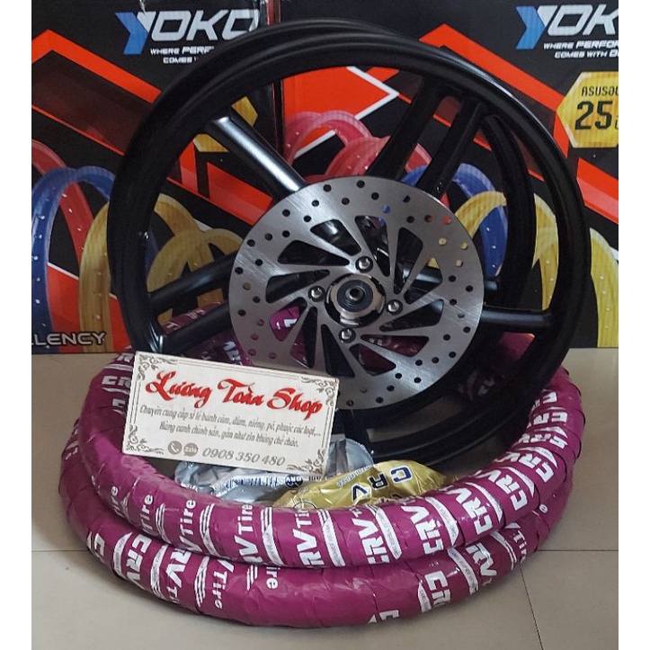 Bánh mâm 5 cây exciter 150/155  bảng 1.61.6 kèm đĩa và vỏ ruột crv 60/70