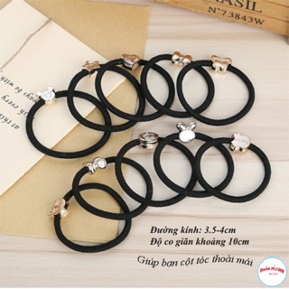 Sỉ 10 Chun Buộc Tóc Đen Trẻ Trung - 00030