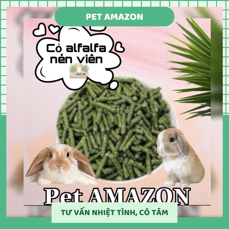 cỏ Alfalfa viên thức ăn dành cho thỏ bọ túi 500g