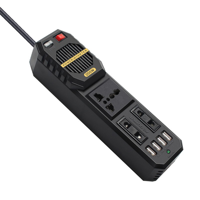 Tẩu cắm sạc ô tô biến tần chuyển đổi 12v to 220v cao cấp
