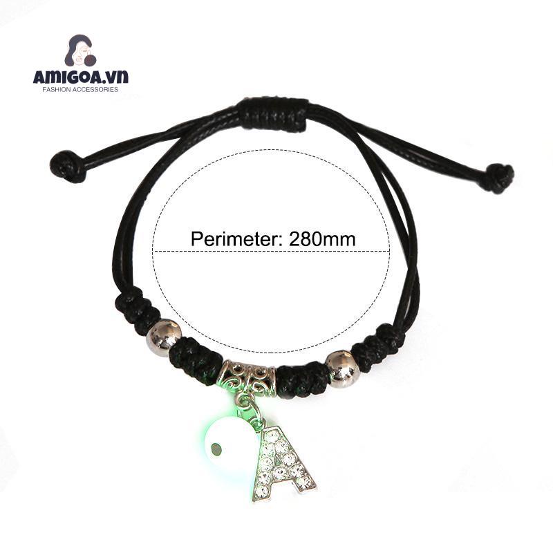 ✨✨Vòng Đeo Tay Dạ Quang Từ A-Z Có Thể Điều Chỉnh Thời Trang Cho Nam Nữ
