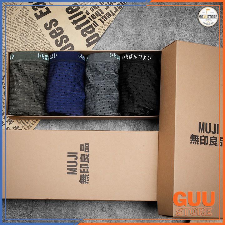 [𝗖𝗢𝗠𝗕𝗢 𝟰 𝗖𝗔́𝗜] Quần Lót Nam kiểu dáng Boxer, Tam Giác MUJI QSL12