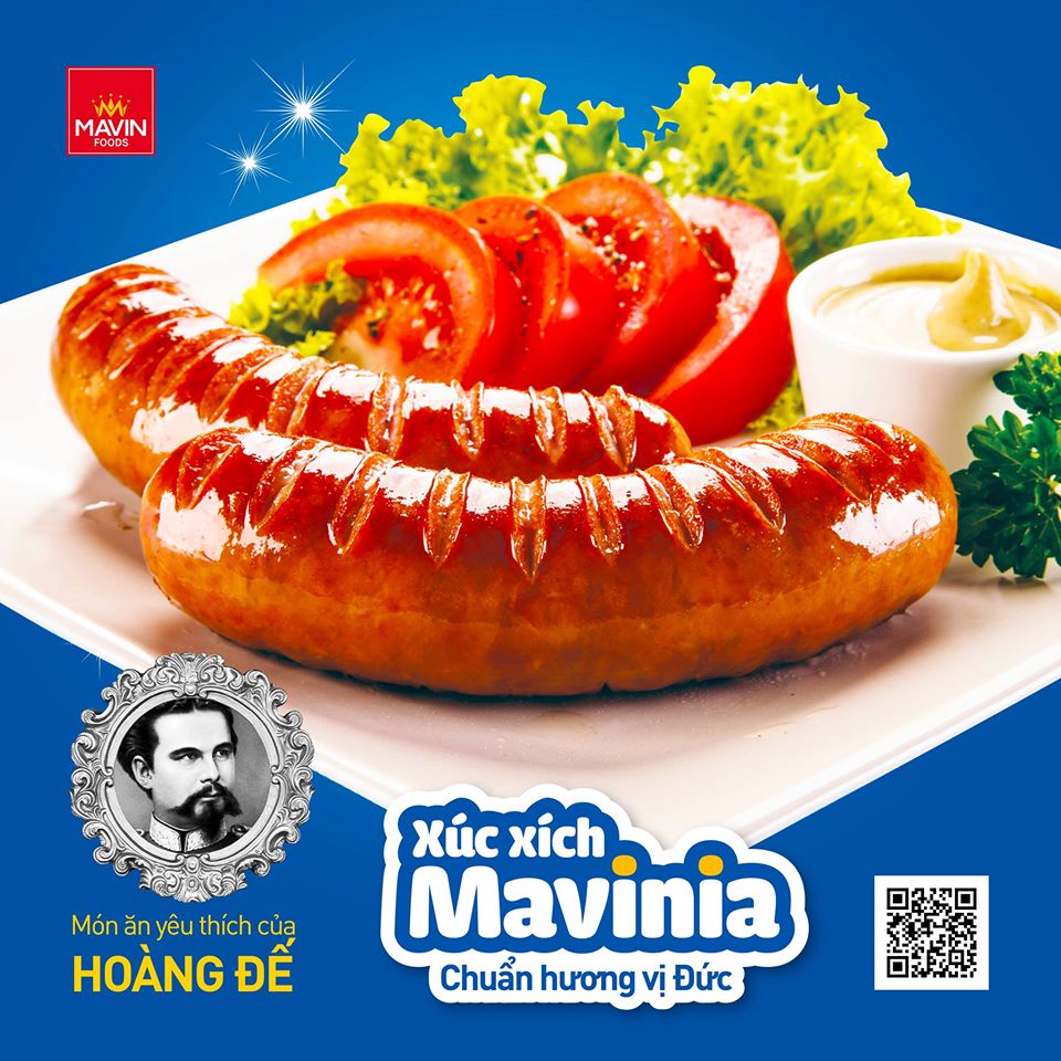 Đồ ăn vặt, Xiên que nướng, lẩu cao cấp - Xúc xích MAVINIA túi 500g [Vỏ ruột cừu tự nhiên, công thức từ Đức] Siêu ngon | BigBuy360 - bigbuy360.vn