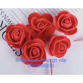 PHÔI GẤU 25CM- 35cm -HOA XỐP 3,5CM