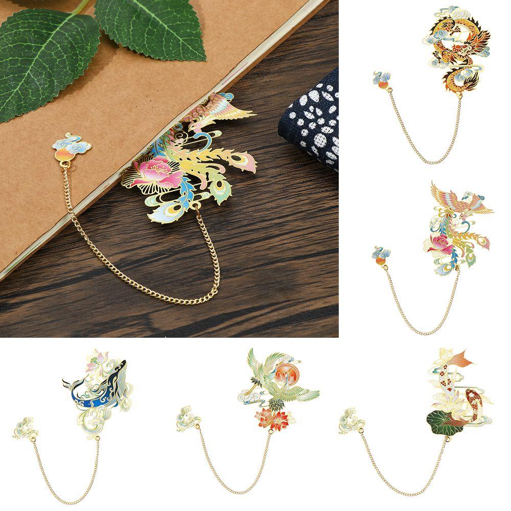 Kunhev Thẻ Đánh Dấu Trang Sách Bằng Đồng Thau Phong Cách Trung Hoa Cổ Điển Làm Quà