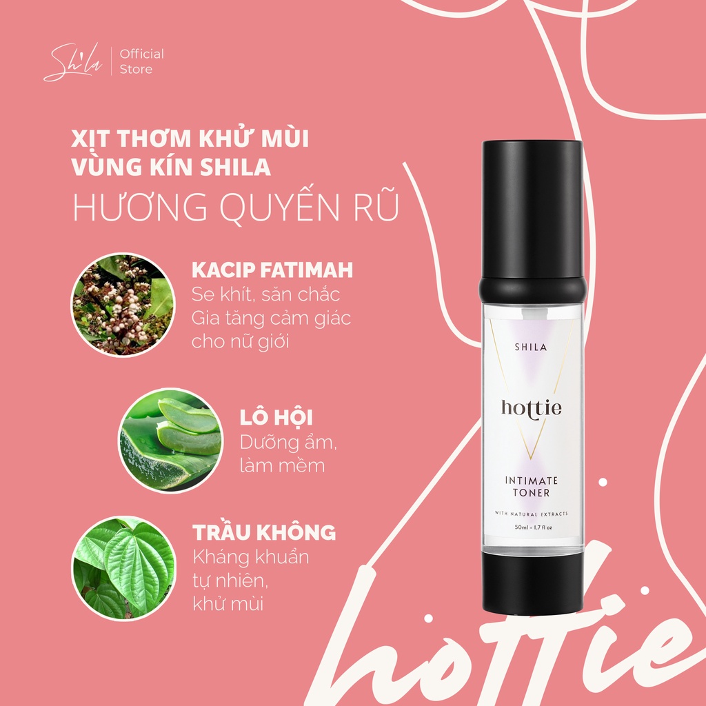 Combo xịt se khít vùng kín Shila và tinh chất phục hồi Shila (Shila Intimate Toner, Shila Serum Pinky/Glowy)