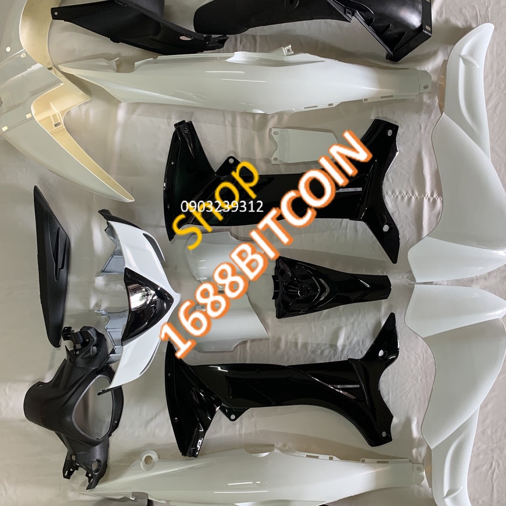 Fuil dàn áo xe JUPITER MX  màu Trắng - Bộ yếm xe jupiter Gravita -nhựa nguyên sinh ABS LOẠI ĐẸP