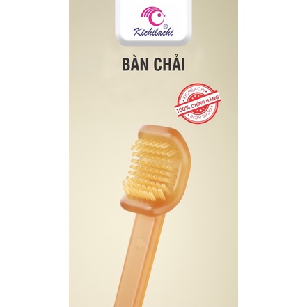 Bộ rơ lưỡi + bàn chải đánh răng silicon Kichilachi chống tưa lưỡi cho bé mềm mại 0-18 tháng - KichiLachi Store
