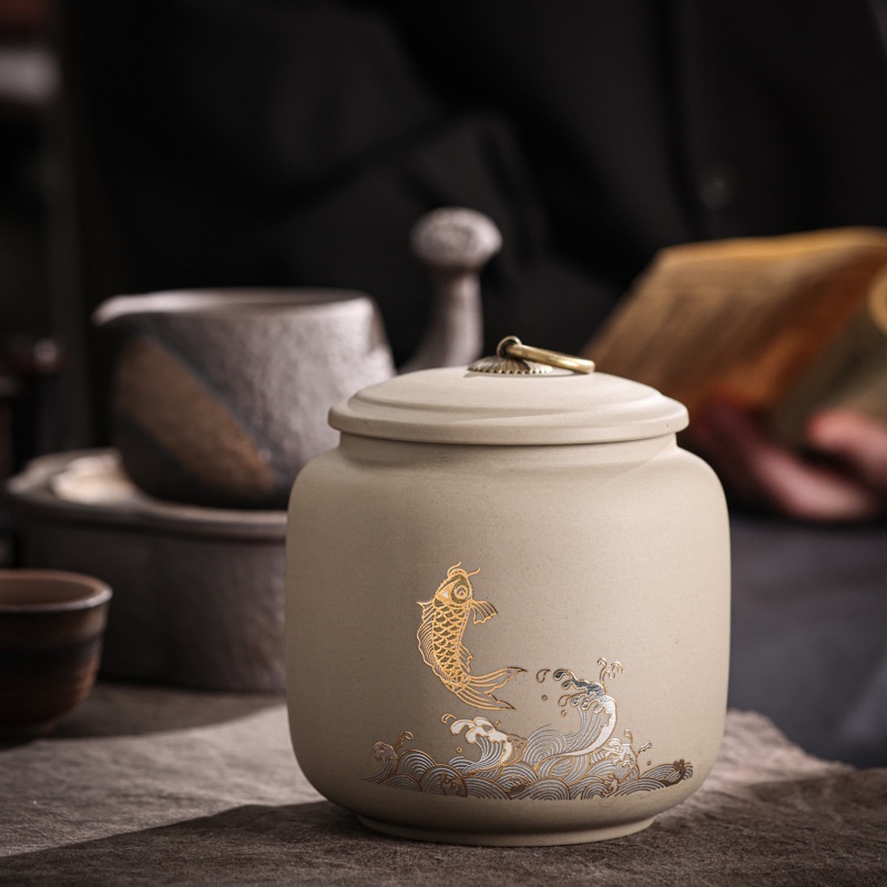 Hũ, Bình đựng trà bằng gốm Định Châu (cỡ lớn, rất khít)