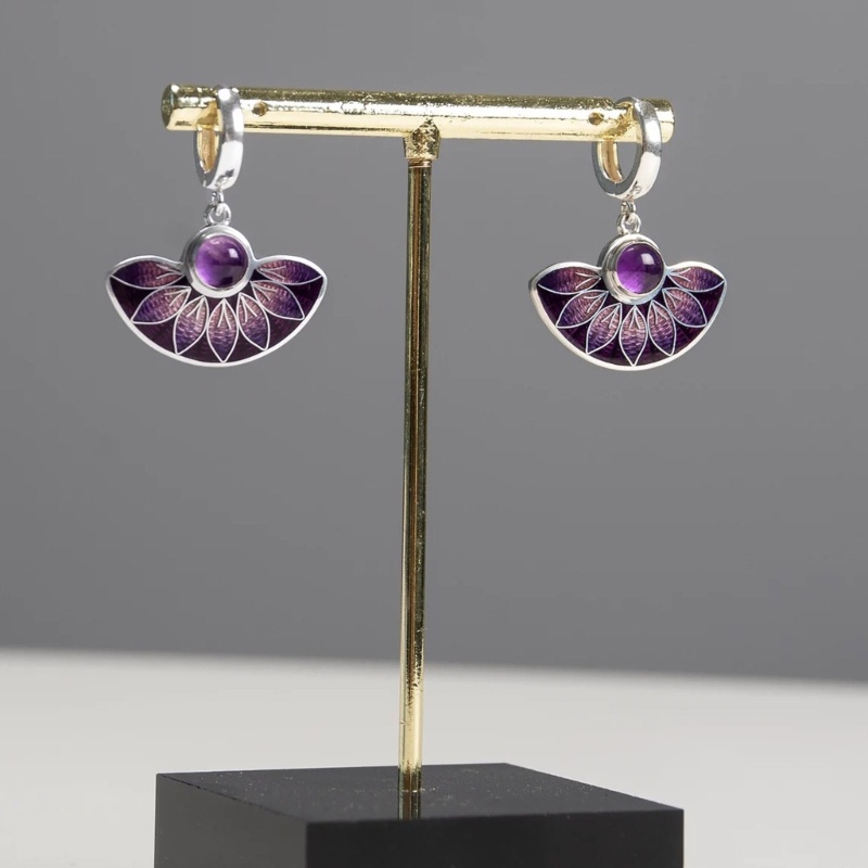 Đôi Khuyên Tai Dài Hình Hoa Thời Trang Cho Nữ