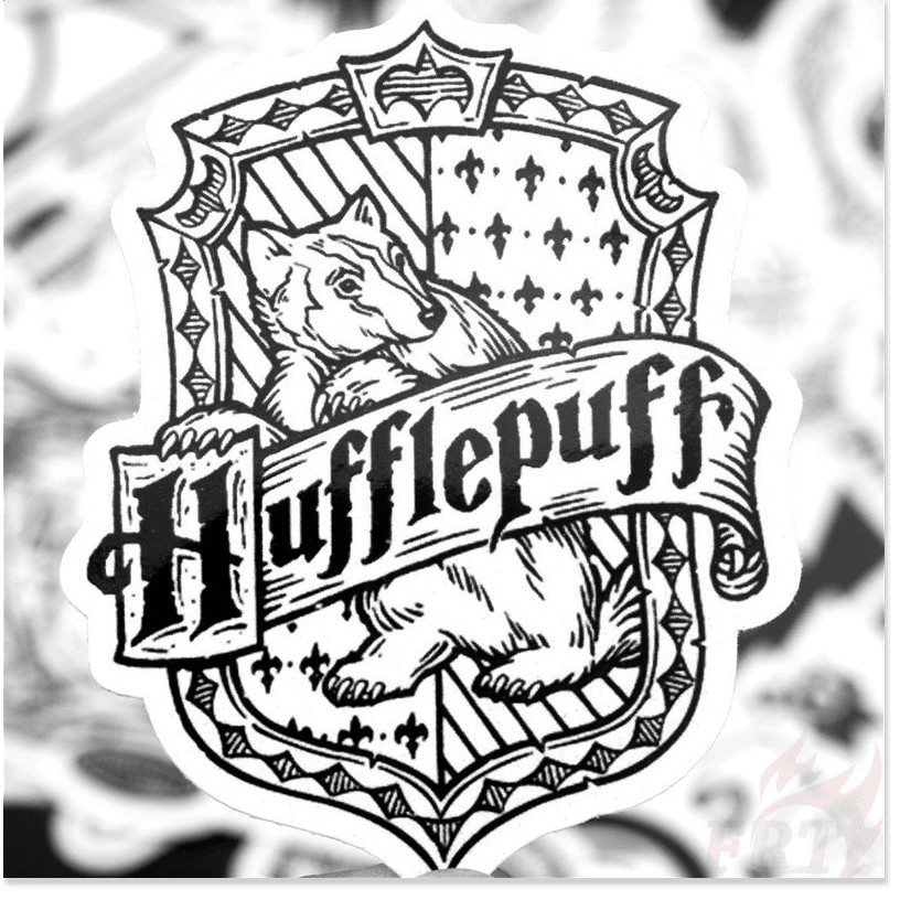 Bộ 30 miếng sticker họa tiết Harry Potter màu đen cho trang trí