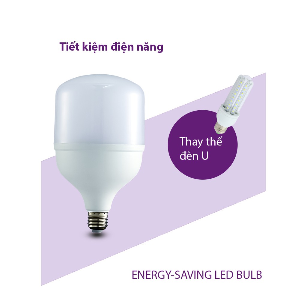 Bóng đèn Led hình trụ búp tiết kiệm điện,đuôi vít xoắn ốc E27 công suất 5W-10W-15W-20W-30W-40W-50W, ánh sáng trắng S-DBT