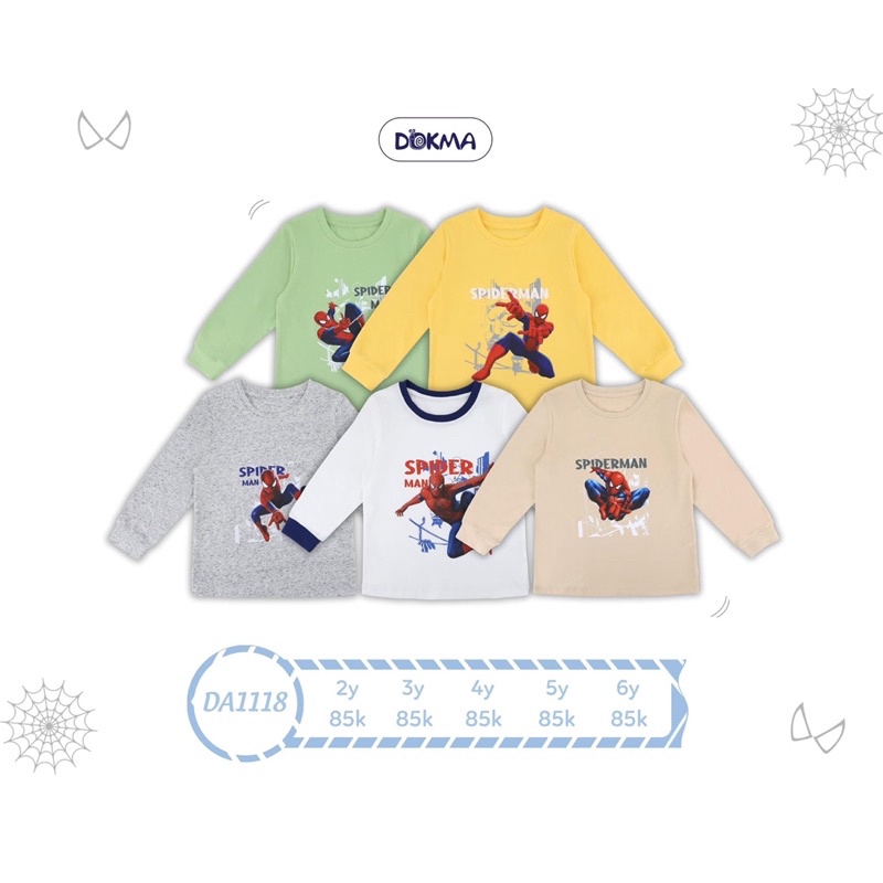 Áo dài tay cổ tròn bé Trai dokma (2-6y)DA1118