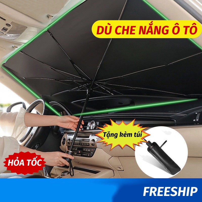 Che Nắng Ô Tô Ô Chắn Nắng Kính Lái Xe Hơi Cách Nhiệt Gấp Gọn Bảo Vệ Nội Thất Dù Che Mưa Toki