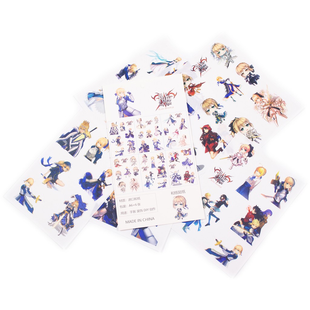 [thanh lý bán lỗ]Bộ 6 Sticker Anime - Fate/Stay Night [AAM] [PGN30]