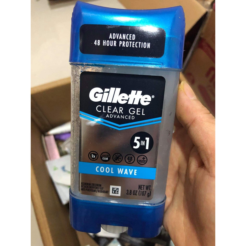 lăn khử mùi cho nam GILLETTE Endurance Clear Gel Cool Wave USA 48h nội địa Mỹ