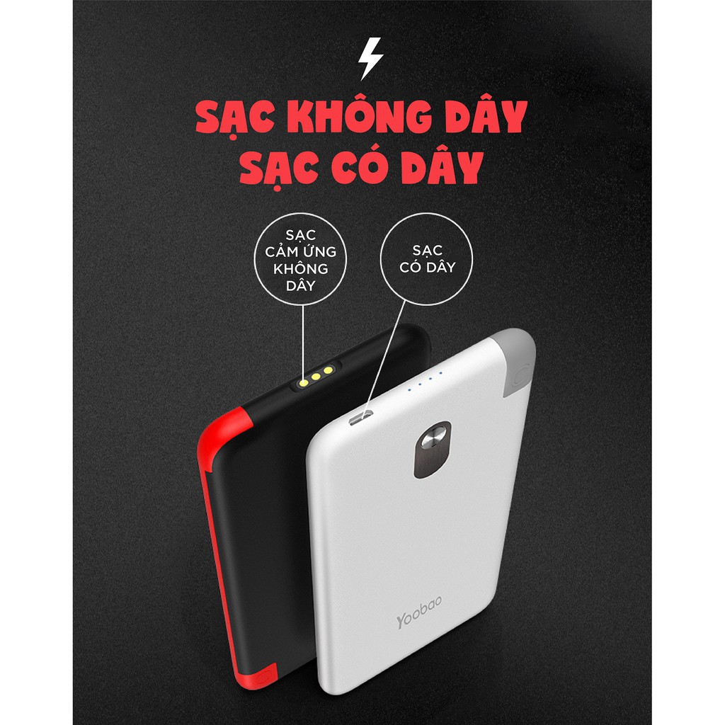 [YOOBAO80K giảm 80K] Pin sạc dự phòng + Dock sạc nam châm - YOOBAO YB-S10K Share dung lượng 10000mAh - Chính Hãng