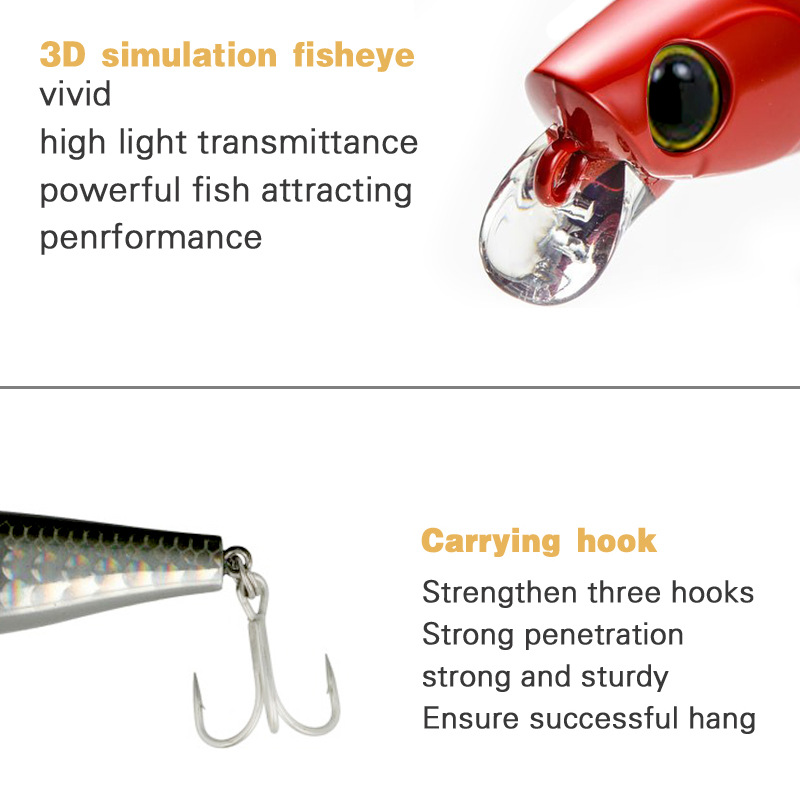 Mồi Giả Câu Cá Bằng Nhựa Cứng 3D 60mm/10g Chuyên Dụng Chất Lượng Tốt