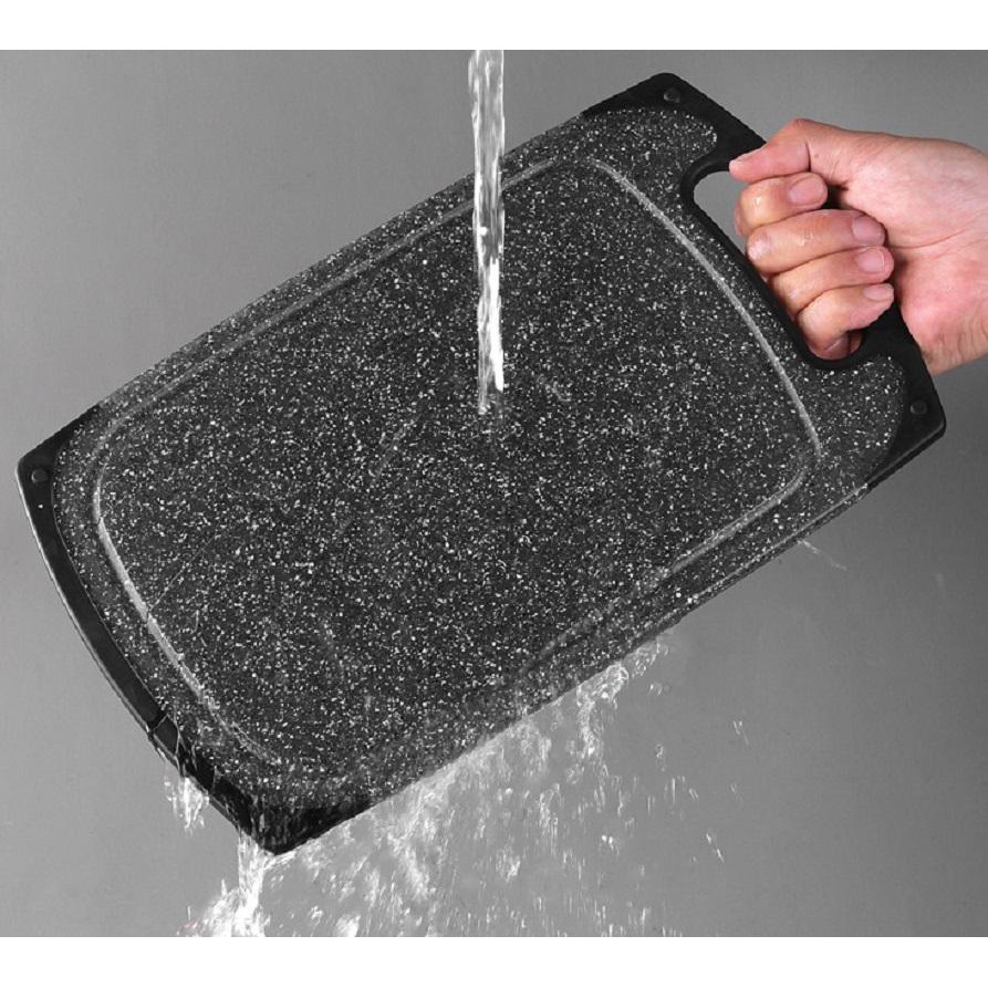 Thớt nhựa giả đá 36x28cm - nhựa không chứa BPA có độ cứng, bền, chống vi khuẩn