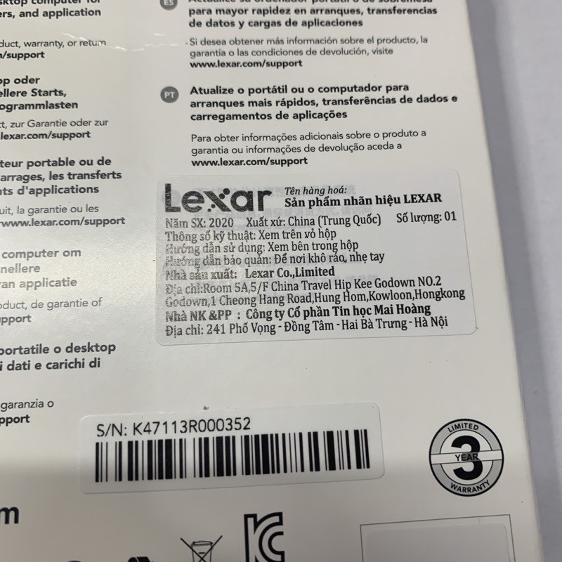 Ổ cứng SSD 128G Lexar NS100 Lite - Netac 2.5” SATA III (6Gb/s)