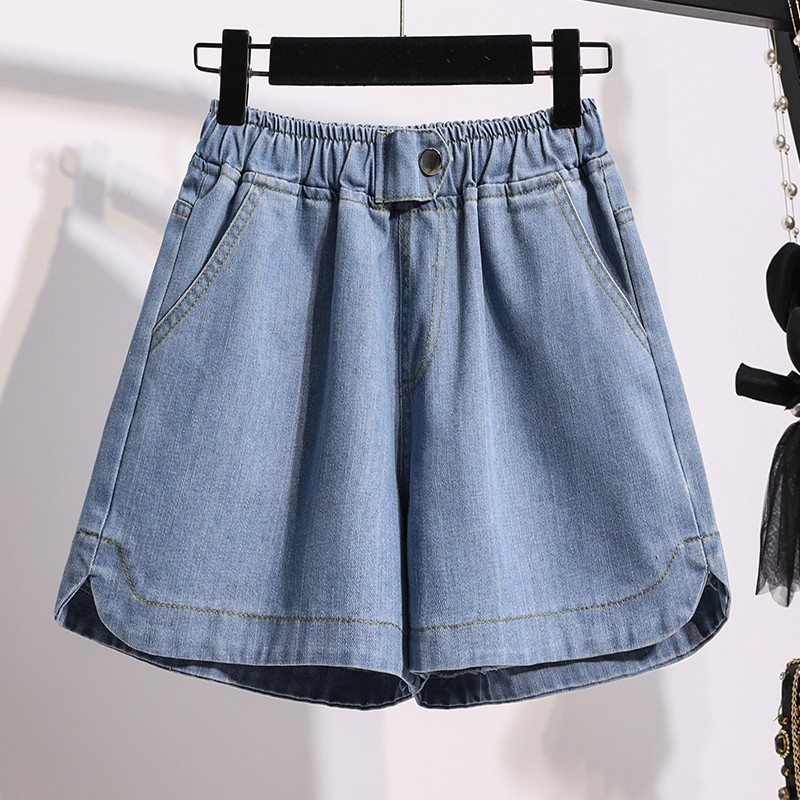 (D010-Có ảnh thật) Quần đùi nữ bigsize denim jean (size M-5XL fit từ 40-90kg)