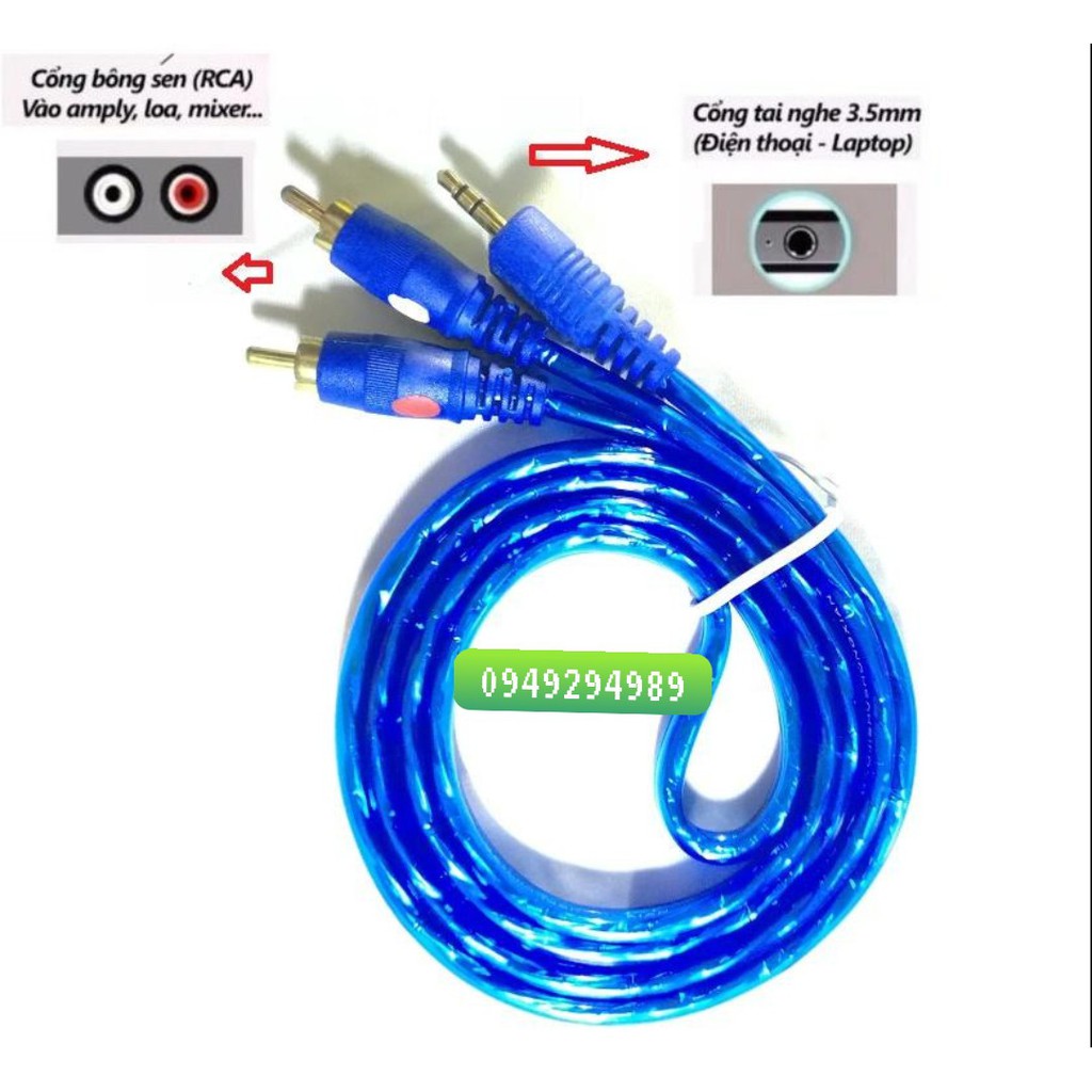 3.5 - 3,4,6 đầu bông sen (Cáp 3.5mm loại 1, cáp to)
