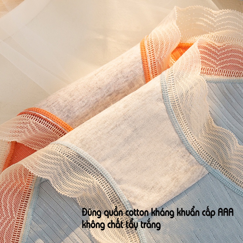 Quần Lót Nữ Kháng Khuẩn Cotton Viền Ren Mềm Mại Phong Cách Nữ Sinh Nhật Bản P182