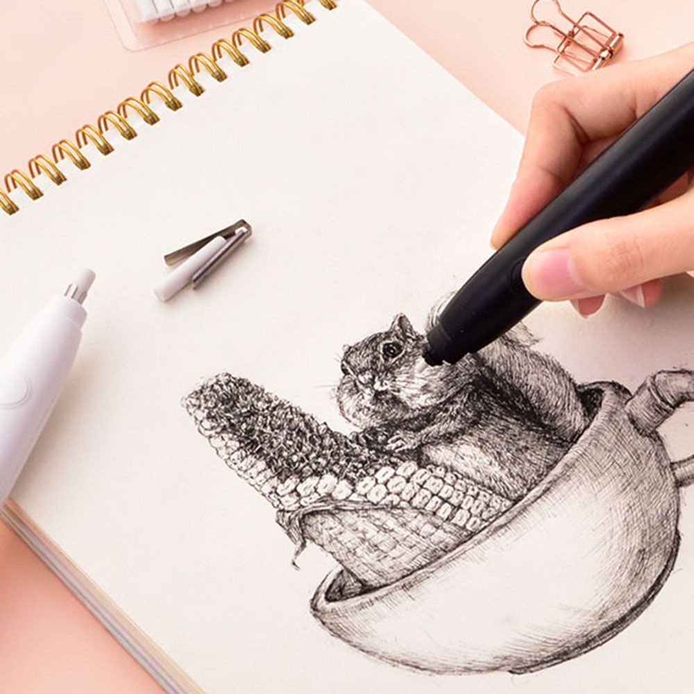 Gôm tẩy bằng cao su tự động nhiều màu sắc tiện dụng