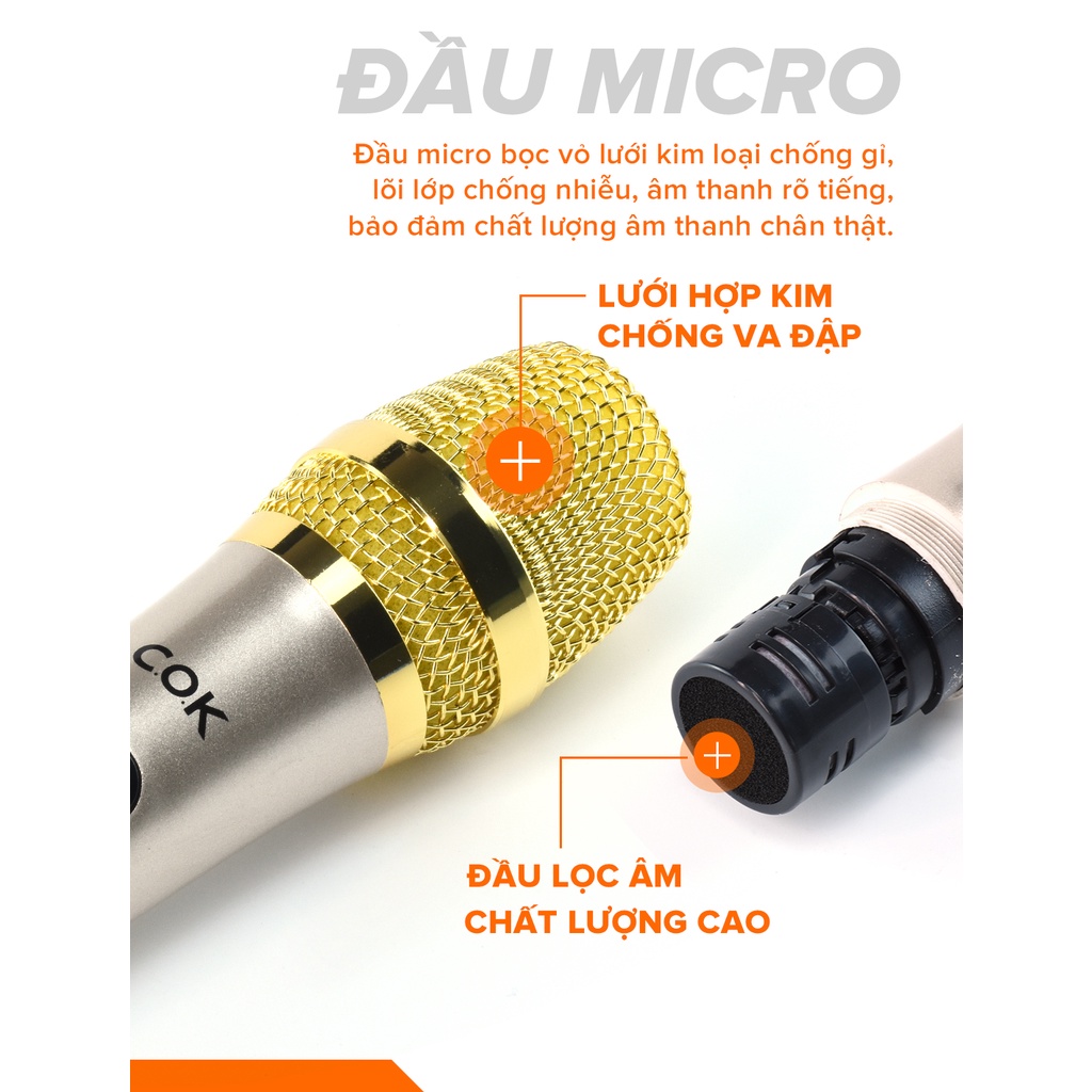 [Mã ELHACE giảm 4% đơn 300K]  Micro không dây COK ST-123 - HÀNG CHÍNH HÃNG PHÂN PHỐI