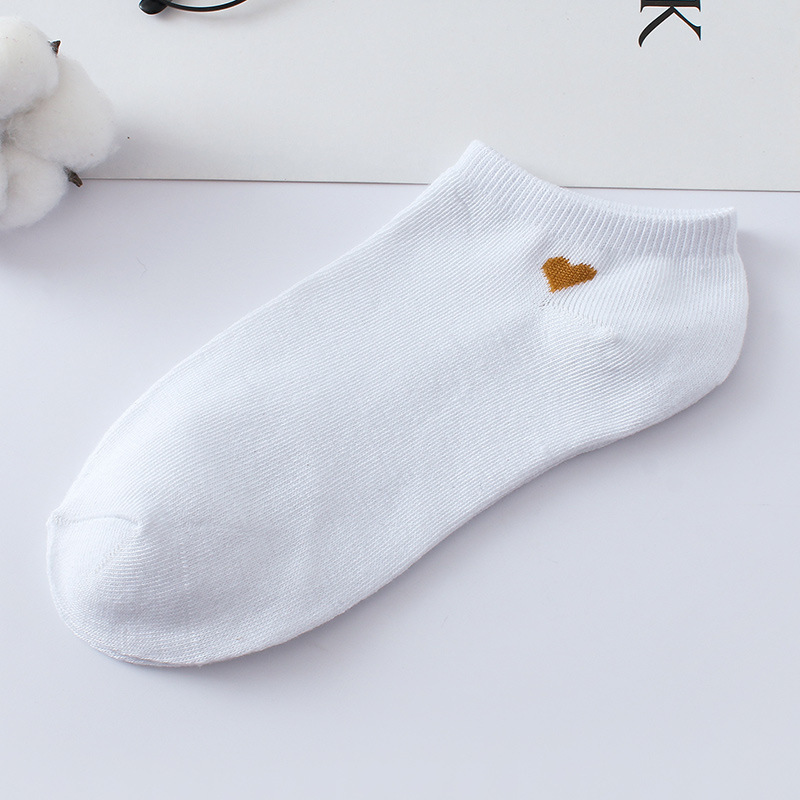 ZTAIXIELUA Vớ cotton Cổ Thuyền Chống Trượt Màu Sắc Kẹo Ngọt Phong Cách Hàn Quốc Cho Nữ