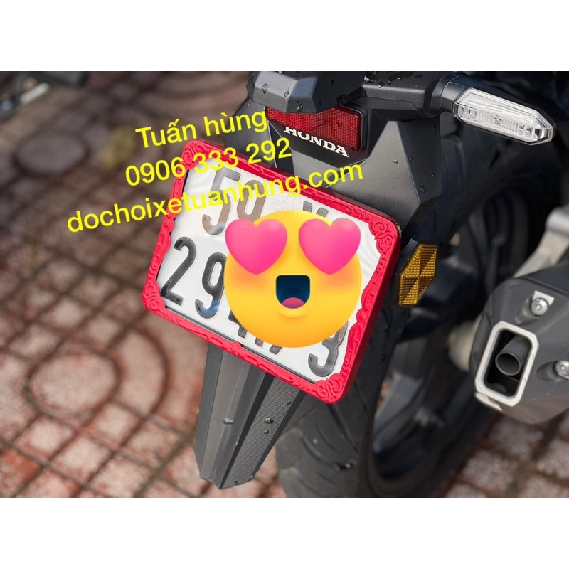 Khung Biển Số Màu Đỏ   Gắn Xe Máy -