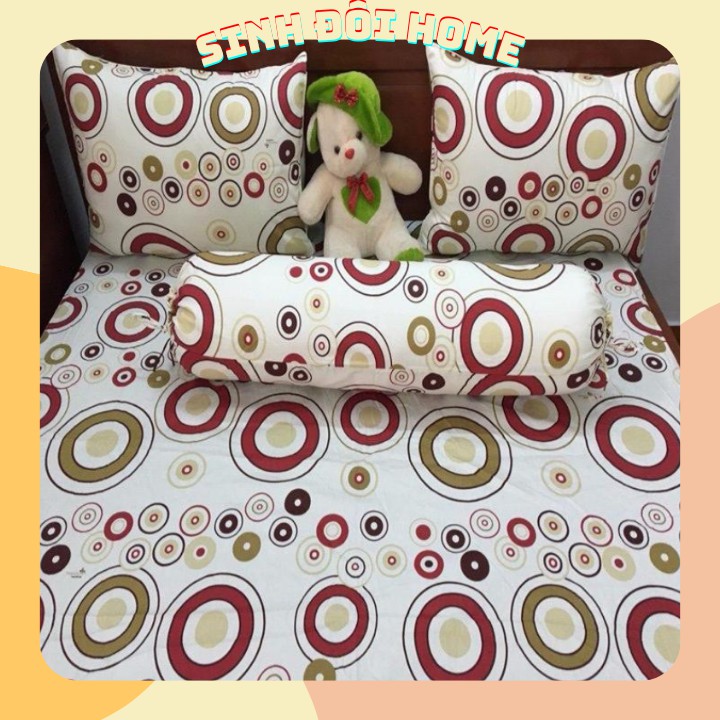 DRAP COTTON THẮNG LỢI MẪU BÓNG NÂU BỘ 4 MÓN - TLBONGNAU