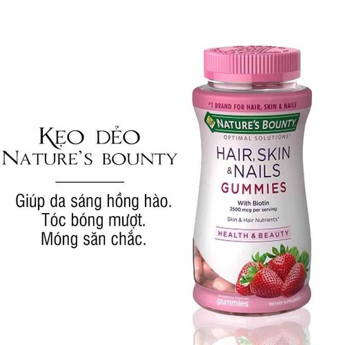 Viên kẹo dẻo hỗ trợ đẹp da, móng và tóc ( nhập từ mỹ) | Thế Giới Skin Care