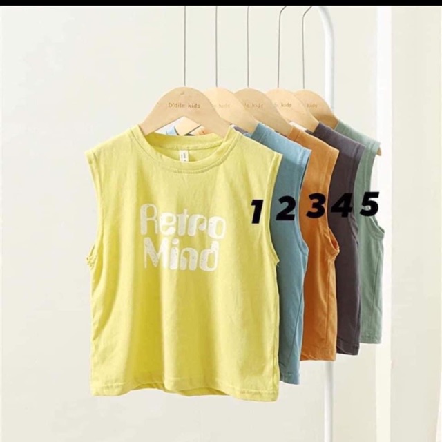 Set 2 áo ba lỗ bé trai