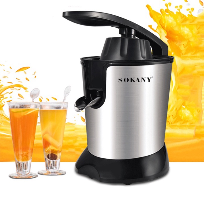 Máy vắt cam Sokany 85W cần gạt đòn bẩy, tay cầm mềm, dễ sử dụng - Bảo hành chính hãng 12 tháng,