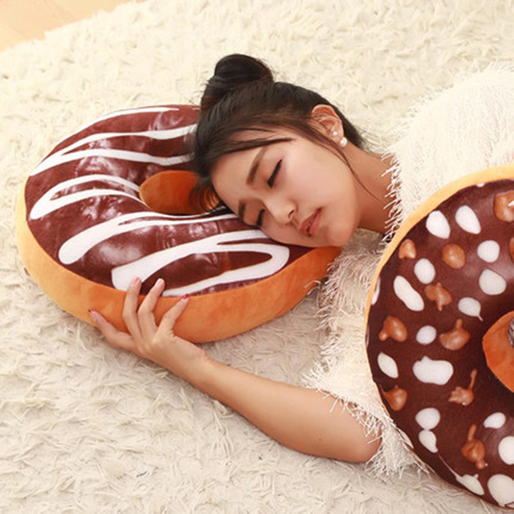 Bao Gối Đệm In Hình Bánh Donut 3d, Không Có Lõi